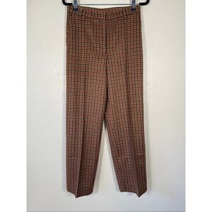 MaxMara Wool Angora Plaid Trousers